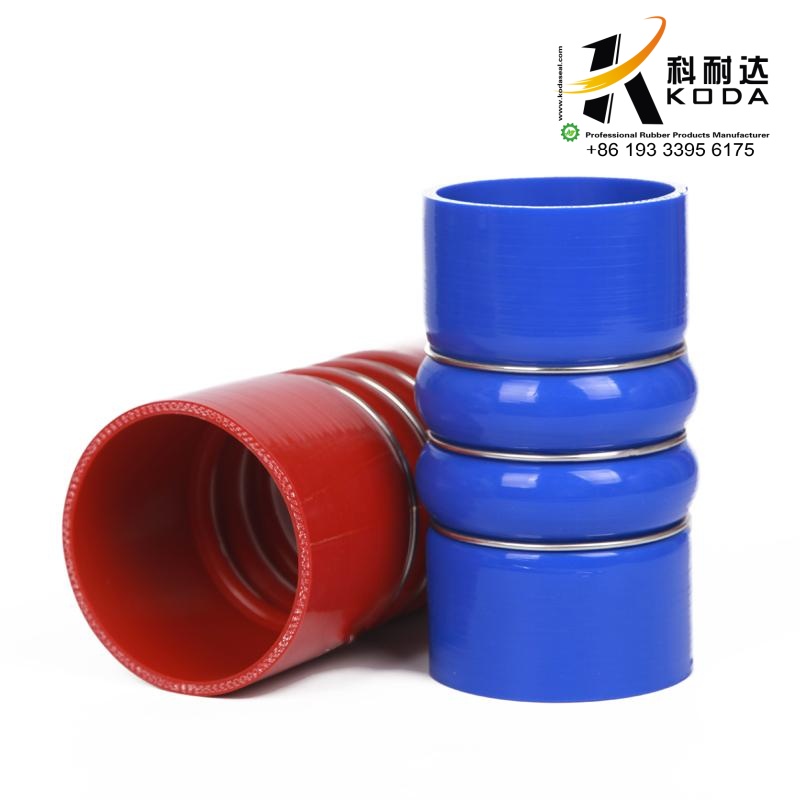 Straight 3 Rings Bellow Silicone Hose