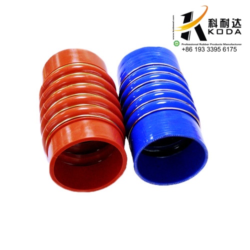 Straight 6 Rings Bellow Silicone Hose