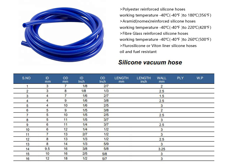 Silicone Vacuum Rubber Hose